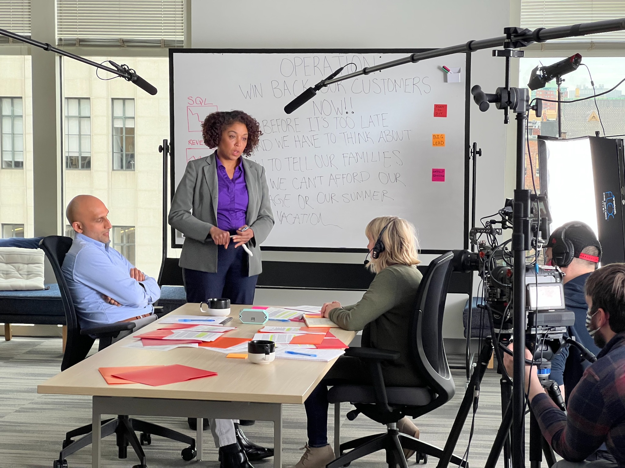 Wide behind the scenes view of Drift Conversational AI production